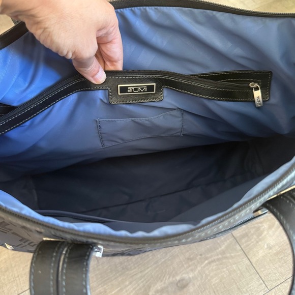 Tumi Black Patterned Expandable Garment Bag Carry On Travel Business - Picture 11 of 16